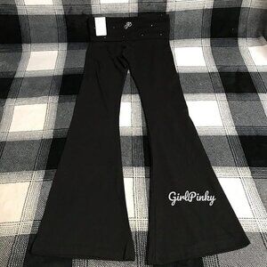 vs PINK flare leggings IN PURE BLACK P LETTER BLING LOGO IN SIZE XS-XL & SHORT